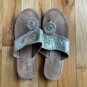 Girls champagne Jack Roger's sandals